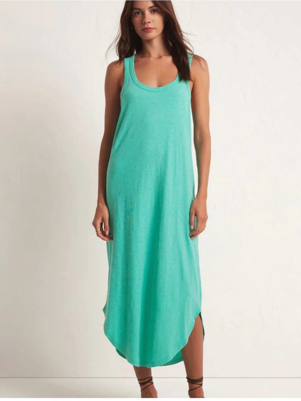 Z Supply Easy Going Cotton Slub Dress in
cabana green Size Small